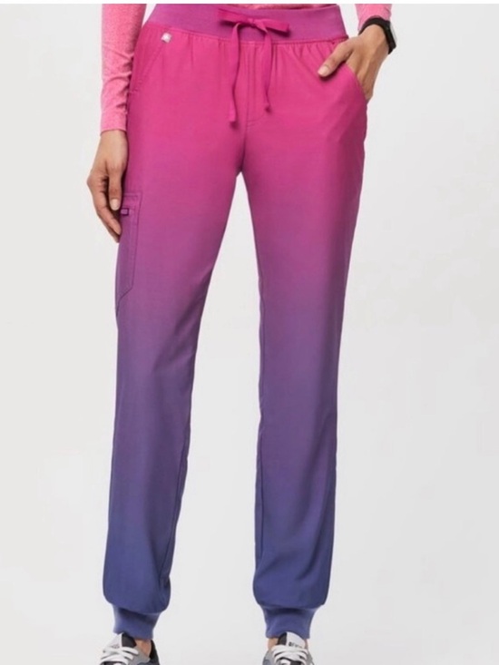 Figs Pants - Figs Zamora™ FREEx™ Lined Jogger Scrub Pants  Ombre  Sunset NWT Size XSP